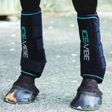 Ice Vibe Boot Extra Full - Black/Aqua (For Larger boned horses and hind legs)