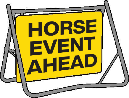 Swing Stand & Sign - Horse Event Ahead
