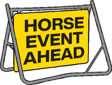 Swing Stand & Sign - Horse Event Ahead